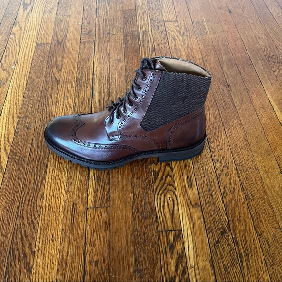 Gordon Rush Brown Leather Brogue Boots - Picture 4 of 8